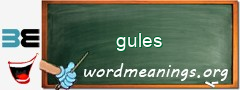 WordMeaning blackboard for gules